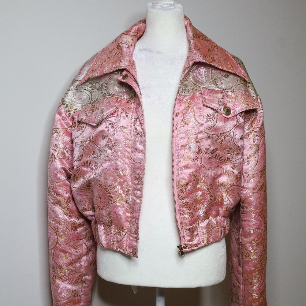 Paisley print bomber